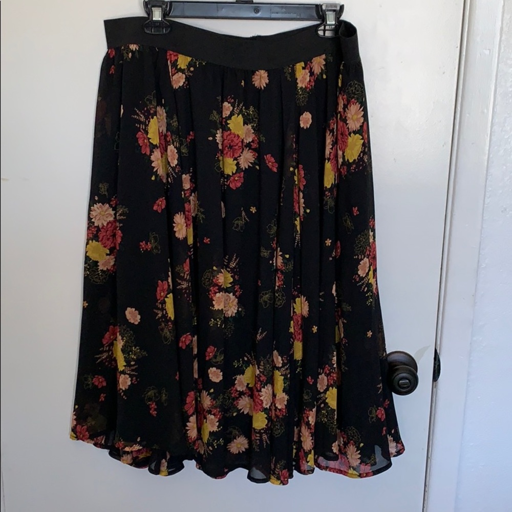 Torrid Floral Midi Skirt
